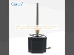 Nema 34 Hybrid-Schrittmotor mit Bremse 24V DC 4.5N.m Big Tough CE RoHS zertifiziert von Casun Motor