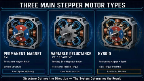 Neueste Unternehmensblogs über Three Main Stepper Motor Types: differences between permanent magnet, variable reluctance and hybrid types
