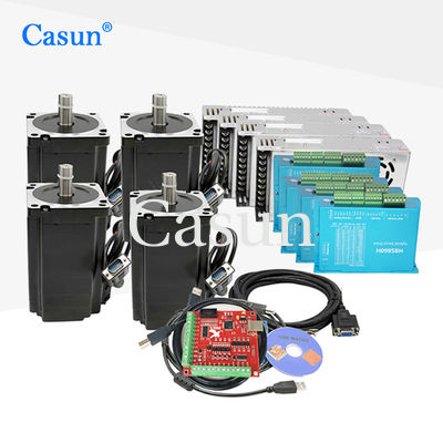 Guter Preis Laser-Maschine Ausrüstung 86x86x107mm 4.5N.M Endlosschleifen-Schrittmotor Kit Driver P.S. Mach3 NEMA 34 Im Internet